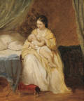 American School 19th Century Mother and Child