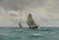 Laurits Sorensen Danish 18821968 Schooners in Open Water