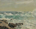 Howard Russell Butler American 18561934 Crashing Waves Upon a Rocky Coastline