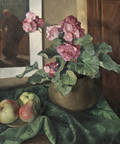 Gertrude Martin Tonsberg American 19021973 Still Life with Primroses and Pears