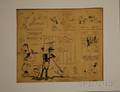 Frank Collier 1905 Boston AmericansCleveland Naps Baseball Original Newspaper Cartoon Art