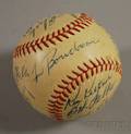 1948 Cleveland Indians Autographed Baseball