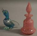 Murano Art Glass Dresser Bottle and Duck Figure