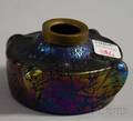 Bohemian Iridescent Art Glass Inkwell