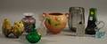 Nine Art Deco Glass and Ceramic Decorative Items
