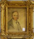 Framed 19th Century Watercolor Portrait of a Gentleman