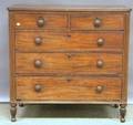 Late Federal Mahogany Fivedrawer Bureau