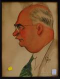 Don Barclay American 18921975 Caricature of a Man in Profile