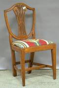 Hepplewhite Carved Fruitwood Shieldback Side Chair
