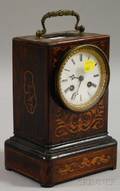 Louis Phillipestyle Inlaid Rosewood Veneer Mantel Clock