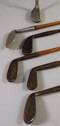 Six Wood Shaft Golf Clubs