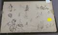 Thomas Nast 18401902 Ink and Pencil on Paper Sketch Sheet