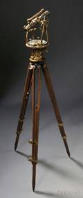 W  LE Gurley Lacquered Brass Surveyors Transit