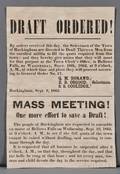 Civil War Draft Notice Broadside Rockingham Vermont 1862