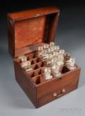Mahogany Traveling Apothecary Chest