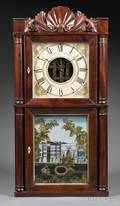 Silas B Terry Carvedcrest Mahogany Shelf Clock