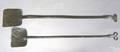 Two New England wrought iron peels dated 1838 and 1828