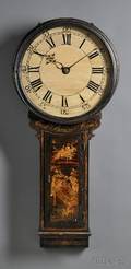Abraham Bernard Japanned Oak Tavern Clock