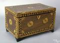 Regency mahogany and marquetry dresser box ca 1810