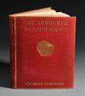 Giltstamped Red Cloth Cover of The Armourer and His Craft