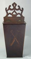 Regency mahogany hanging cutlery box early 19th c