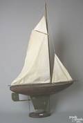 Carved pond model sailboat