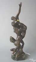 Contemporary cast bronze figural group