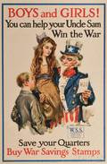 World War I Recruiting Poster Boys and Girls You Can Help your Uncle Sam Win the War