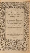 Celsus Aulus Cornelius c 25 BCc 50 De Re Medica