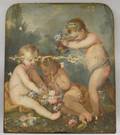 French School 18th Century Style Three Putti Arranging Flowers