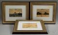 Orlando Vincent Schubert American 18441928 Three Framed Watercolor Views of Florida River Beach