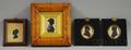 Four Framed Miniature Silhouettes