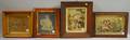 Four Framed Victorian Needlepoints of Children