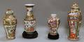 Four Chinese Export Rose Medallion Pattern Porcelain Vases