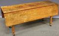 Country Classical Pine and Maple Dropleaf Dining Table