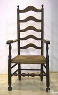 Chester County Pennsylvania ladderback armchair ca 1760