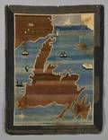 Grenfell Hooked Rug Depicting the Island of Newfoundland