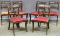 Set of Six Empire Carved Mahogany Dining Chairs