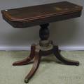 Classical Mahogany Carved Pedestalbase Card Table