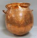 Large Globular Wrought and Pierced Copper Sieve