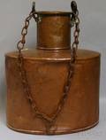 Large Hammered Copper Well Vessel with Chain
