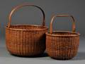 Two Swinghandle Nantucket Baskets