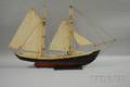 Scratchbuilt Painted Wooden Schooner Weathervane