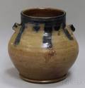 Cobaltdecorated Owens Art Pottery Stoneware Jar