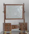 Pennsylvania late Federal mahogany shaving mirror ca 1820