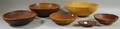 Six Turned Wood Bowls