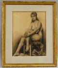 Ralph Wormeley Curtis American 18541922 Nude  Knee in Hand