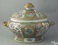 Chinese export Rose Medallion covered tureen 19th c
