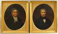 American School 19th Century Pendant Portraits of Mrs Rebecca nee Chichester Reid and Adam Reid