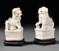 Pair of Blanc de Chine Foo Dogs